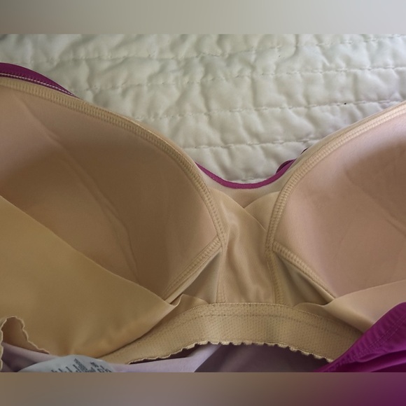 NWOT Lands End Swimsuit Sz 18 Ombre Purple Pink one piece flattering v-neck New - Picture 7 of 16